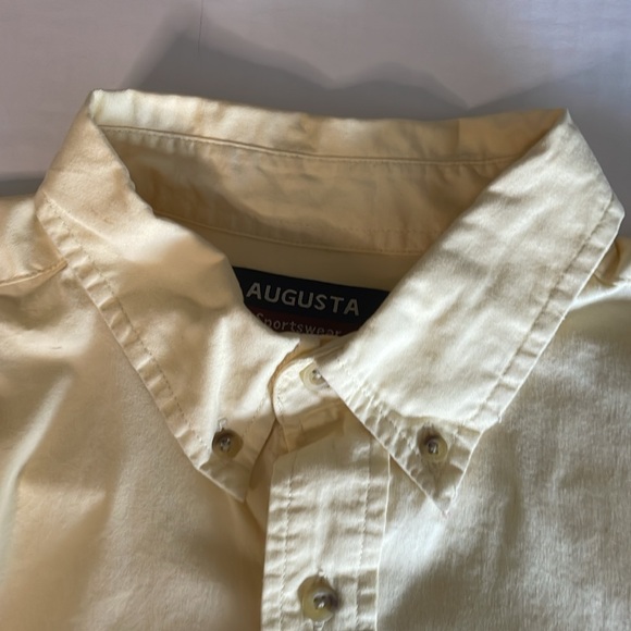 Wild Wings long sleeve cotton yellow button down shirt by Augusta Men’s size L - Picture 8 of 15